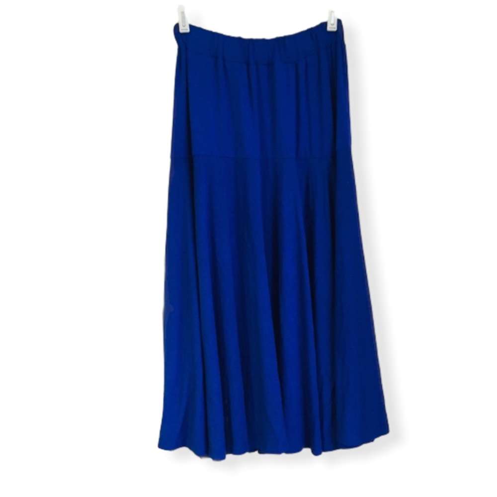 Christin Michaels Blue Full Length Skirt XS Ballroom Weighted